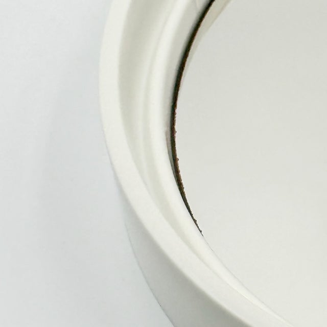 White Space Age Round Plastic Wall Mirror from Gilac, France, 1970s For Sale - Image 8 of 12