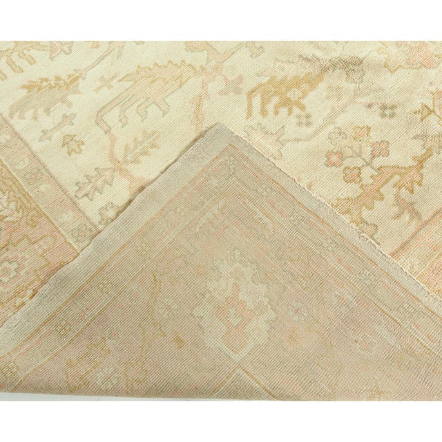 Early 20th Century Antique Turkish Oushak Rug For Sale - Image 5 of 7