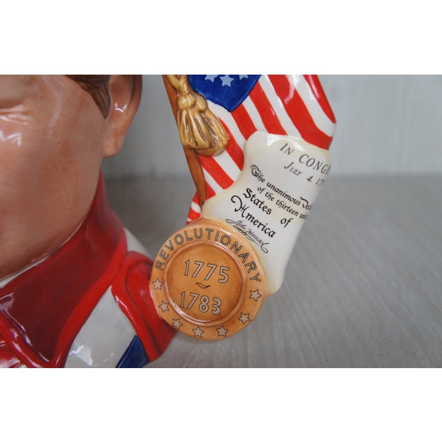 American Royal Doulton Revolutionary War Military Soldier Toby Character Jug For Sale - Image 10 of 16