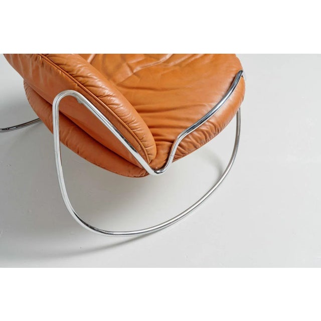 Italian Ondalunga Rocking Chair by Gastone Rinaldi, 1971 For Sale - Image 9 of 13