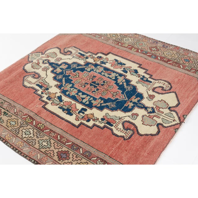 Rectangular Vintage Small Carpet For Sale - Image 9 of 10