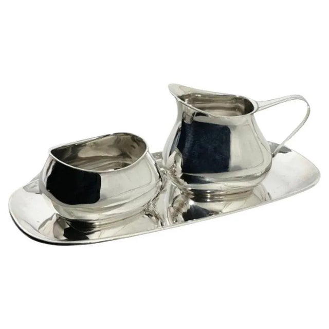 German Silver Cream Set by Gottlieb Kurz, 1910, Set of 3 For Sale - Image 5 of 5