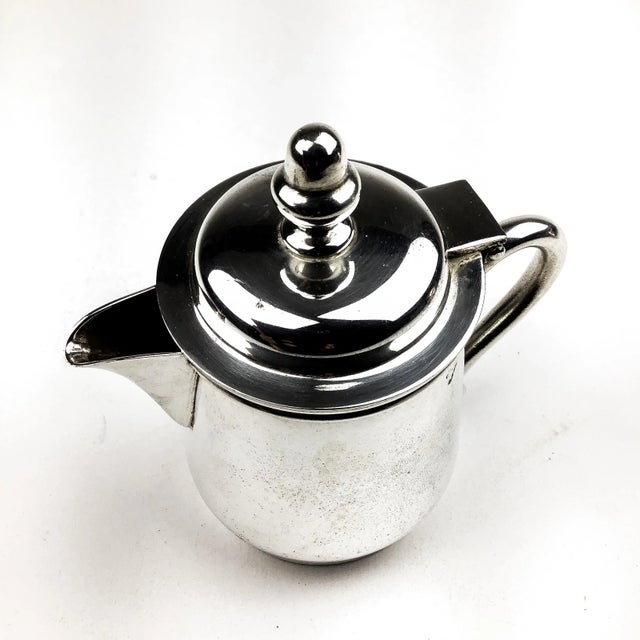 Vintage Japan Nickel Silver Pitcher For Sale In Portland, ME - Image 6 of 12