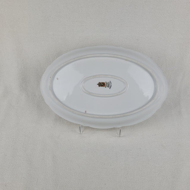 Schumann Arzberg Empress Dresden Flowers oval serving platter showcases intricate floral sprays and a delicate scalloped...