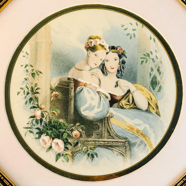 Mid 20th Century Vintage Rudolf Lesch "Flowers of Loveliness" Octagonal Framed Lithographs - A Pair For Sale - Image 5 of 8