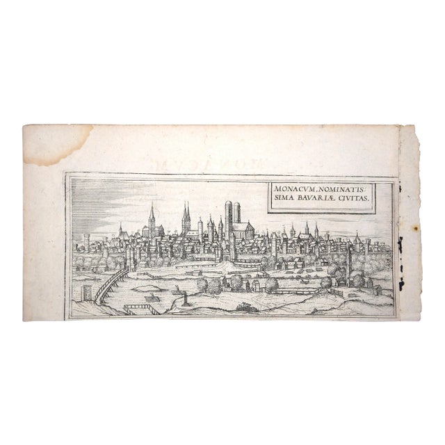 Munchen, Antique Map from ''Civitates Orbis Terrarum'' - 1572-1617 1572-1617 For Sale