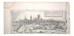 Munchen, Antique Map from ''Civitates Orbis Terrarum'' - 1572-1617 1572-1617