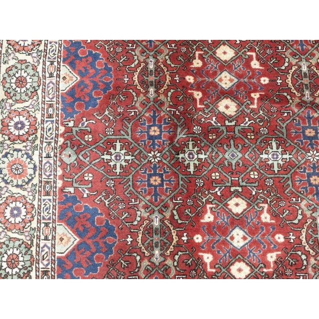 Textile Vintage Hand Knotted Turkish Hereke Rug - 115" X 144" For Sale - Image 7 of 12