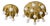 Mid-Century Modern Brass Ceiling Lights with Glass Globes from TZ Leuchten, Germany, 1980s, Set of 2 For Sale