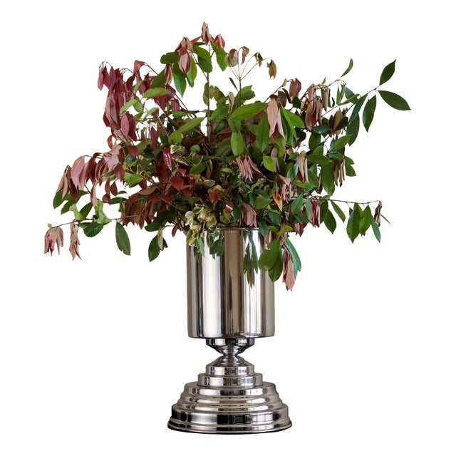 Amphora Maxi Vase in Polished Aluminum by Caspal For Sale