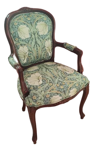 Vintage Italian Chair Reupholstered in William Morris Print