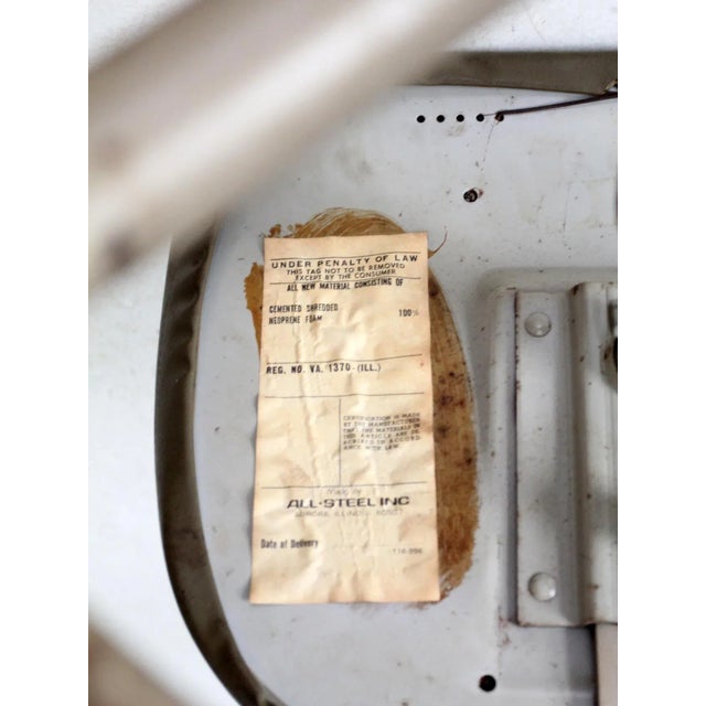 Vintage 1970s All-Steel Industrial Adjustable Stool For Sale - Image 11 of 14