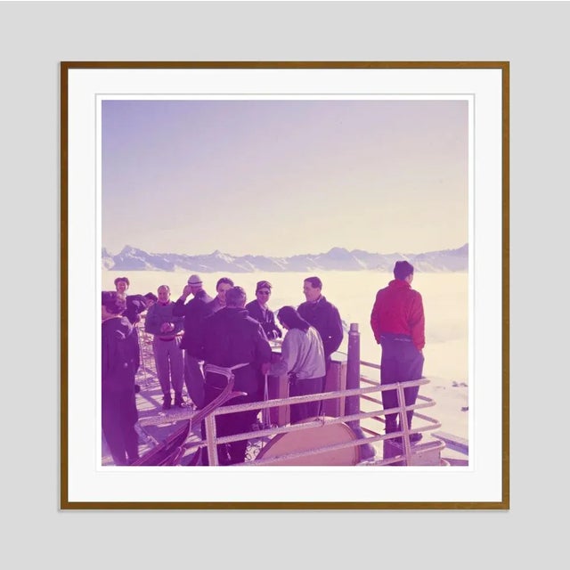 Mountain Top 1951 by Toni Frissell Skiers take in the mountain top view, Klosters, Switzerland, 1951. Antoinette Frissell...