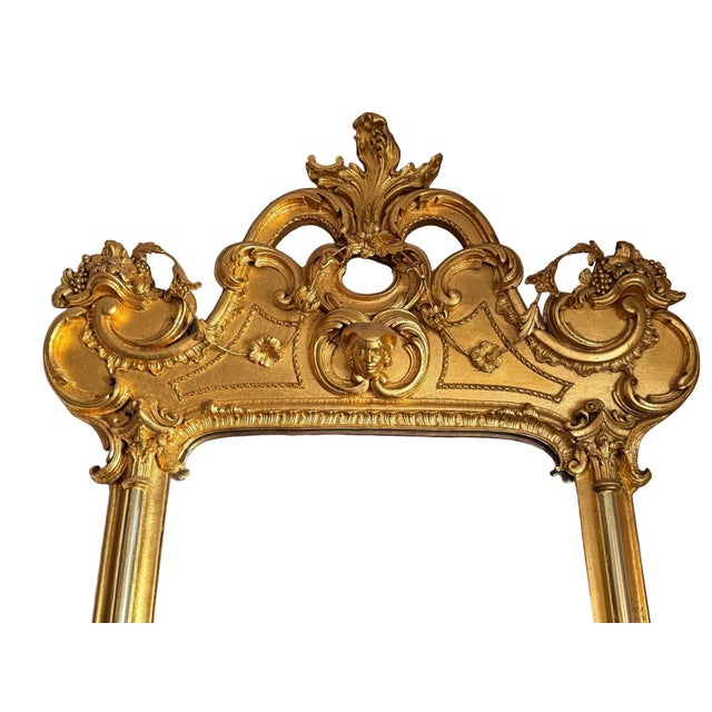 Monumental 19th-Century Rococo Revival Giltwood Pier Mirror &Amp; Matching Console, C. 1860–1875 For Sale - Image 11 of 13