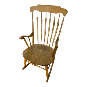 1940s Oak Rocking Chair by S Bent & Bros Gardener, Massachusetts