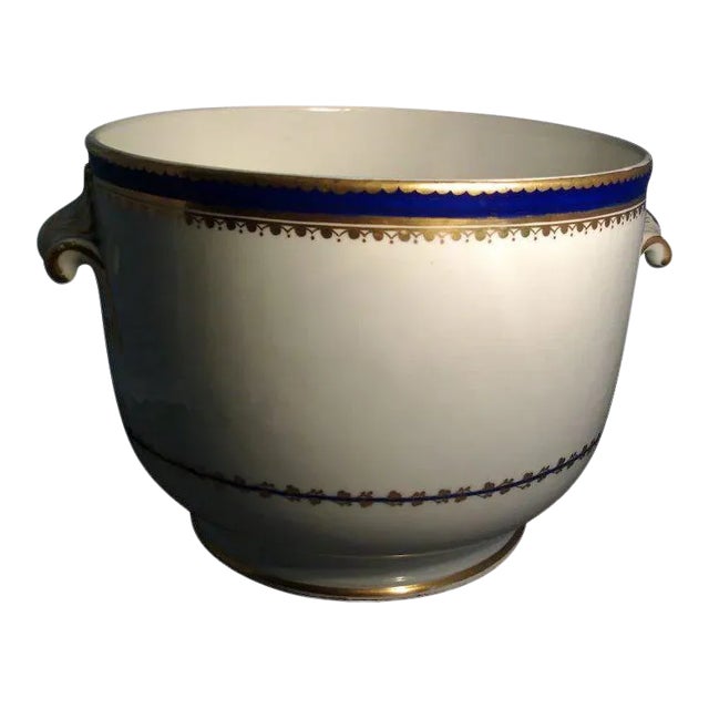 18th Century Derby Porcelain Cachepot Planter Urn For Sale