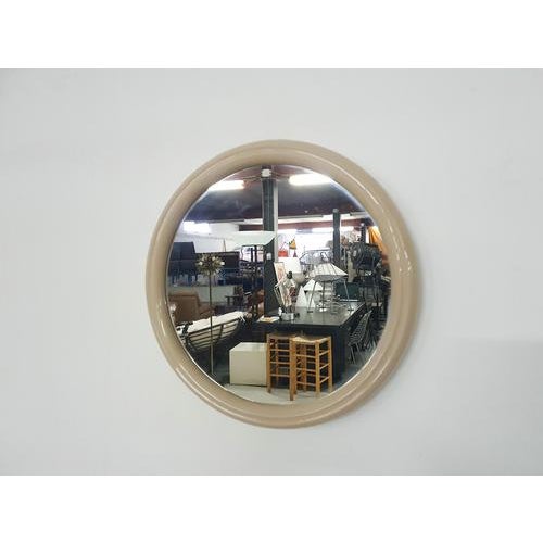 Small Mid-Century Round Polyester Mirror, Netherlands, 1960s For Sale - Image 4 of 6