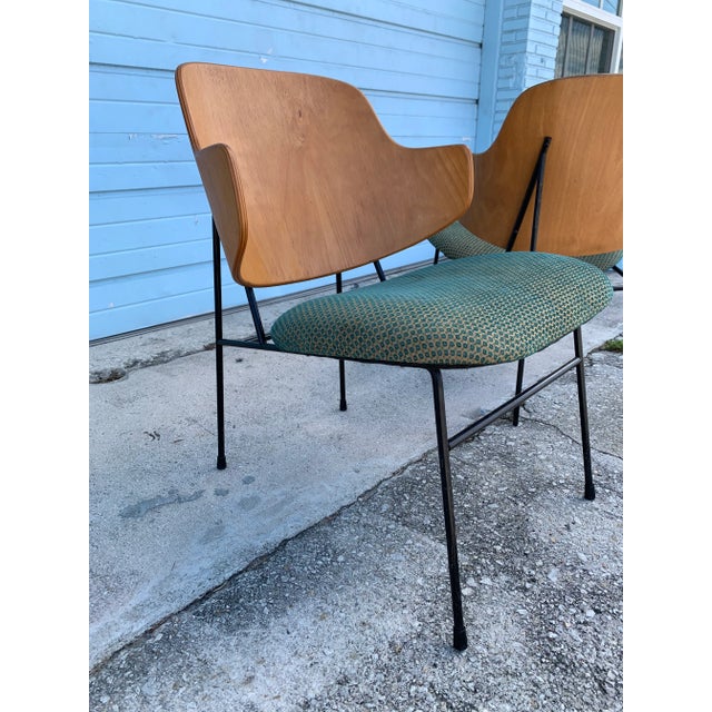Wood 1950s Danish Modern “Penguin” Chairs by Ib Kofod Larsen for Selig - a Pair For Sale - Image 7 of 13
