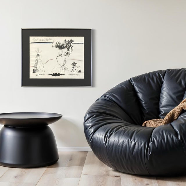 Saul Steinberg Signed Lithograph "Annuit Coeptis" 1960s Mid-Century Modern Framed Art For Sale - Image 13 of 13