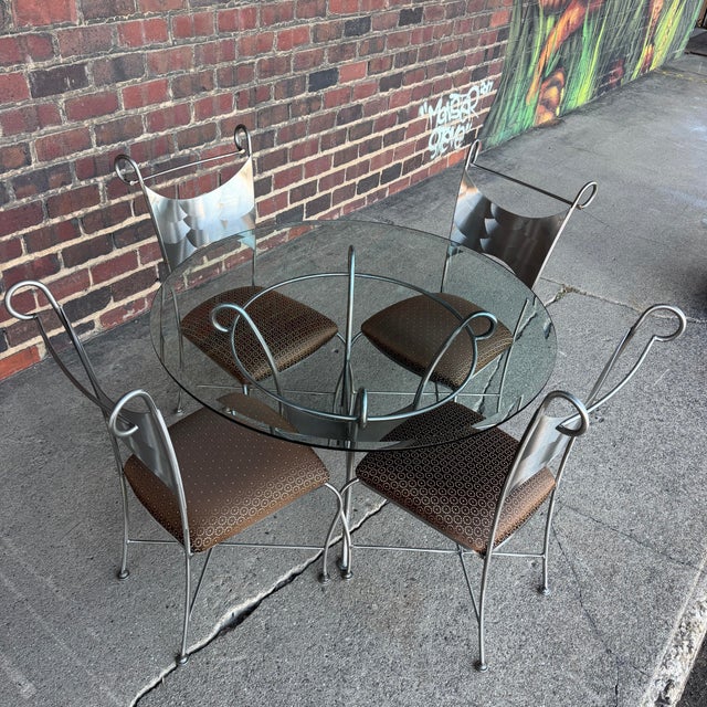 Iron Dining Set Shaver Howard Style Table and Chairs For Sale - Image 10 of 12