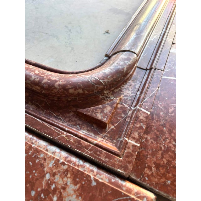 Louis XIV Style Fireplace in Red Campan Marble, 1880s For Sale - Image 11 of 18