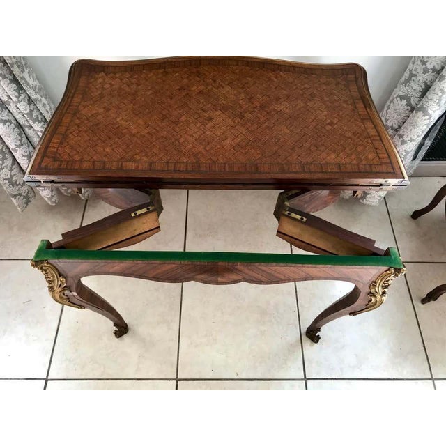 19th Century Louis XV Console Game Table, 1850s For Sale - Image 4 of 18