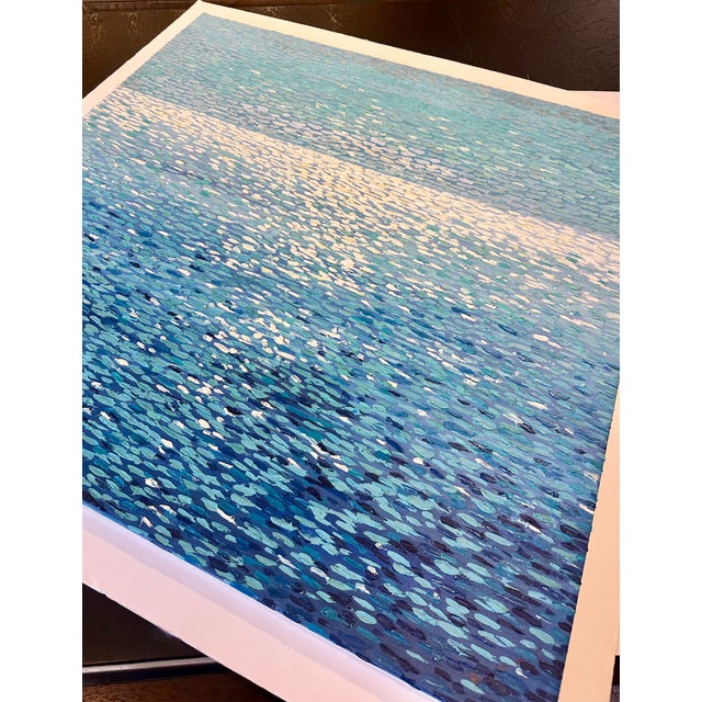 Abstract Ocean Seascape Painting — Original Oil on Canvas For Sale - Image 6 of 8
