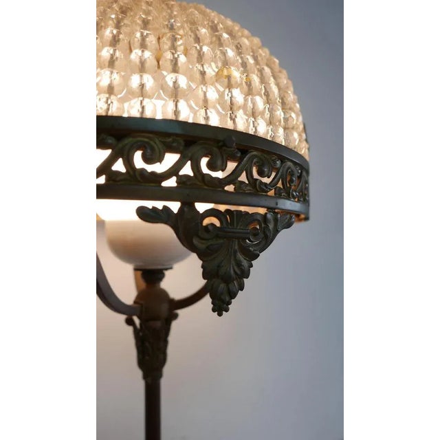 Iron Table Lamp with Crystal Top, Germany, 1930s For Sale - Image 6 of 11