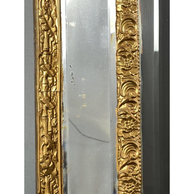 Large Antique 19th Century Mirror in Gilt Metal For Sale - Image 3 of 13