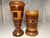 Pair of Folk Art Parquet Vases for your consideration. American, 20th Century. Description of each vase is as follows: The...