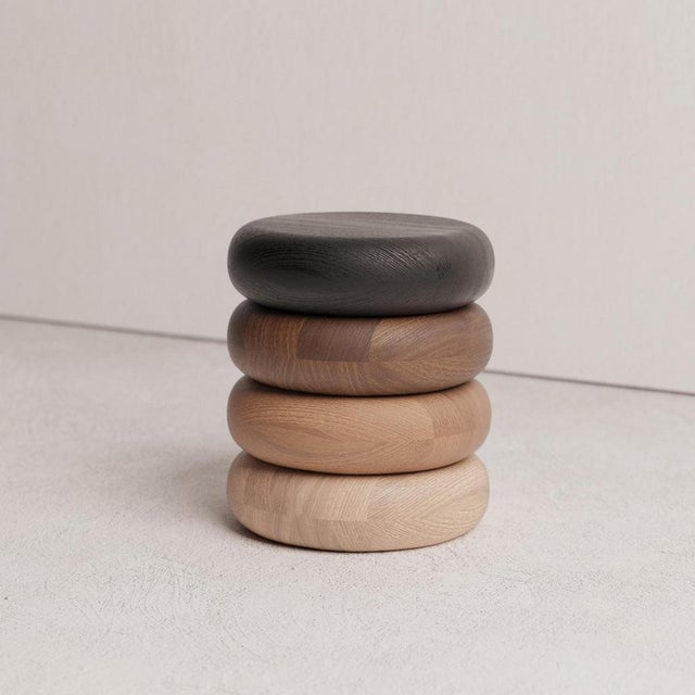 Gradient 03 Stool / Side Table by Luis Gimeno Dimensions: W 40 x D 40 x H 50 cm Materials: Black Stained Oak, Chestnut...