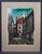 Juilaud (20th-century French artist) Mid-Century Street Scene with Half-Timbered House Mixed media on paper (gouache and...