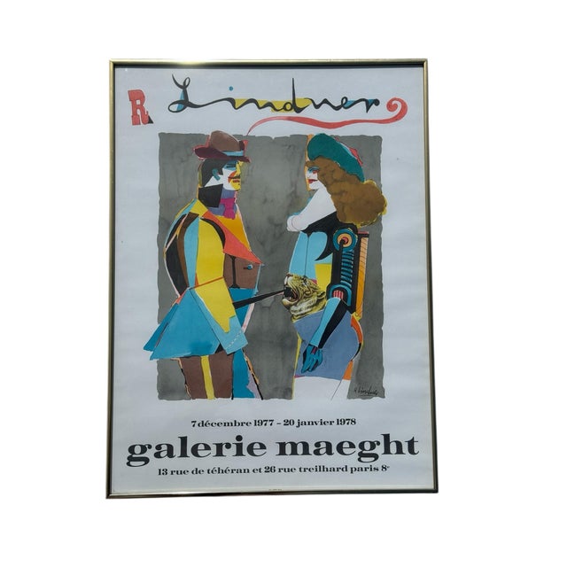 1970s Galerie Maeght Poster for Lindner Exhibit, Paris 1977-1978 For Sale - Image 5 of 7