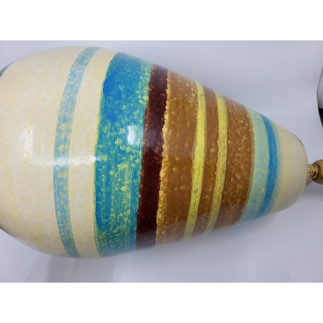 Ceramic Lamp with Côte d'Azur France Decor by Hubert Olivier, 1990s For Sale - Image 13 of 18