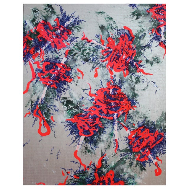 2010s Silver Jumping, Contemporary Abstract Painting For Sale - Image 5 of 5