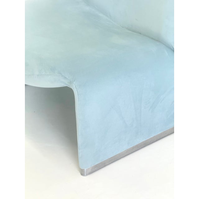 Vintage Alky Chair in Baby Blue Velvet by Anonima Castelli for Artifort, 1970s For Sale - Image 12 of 15