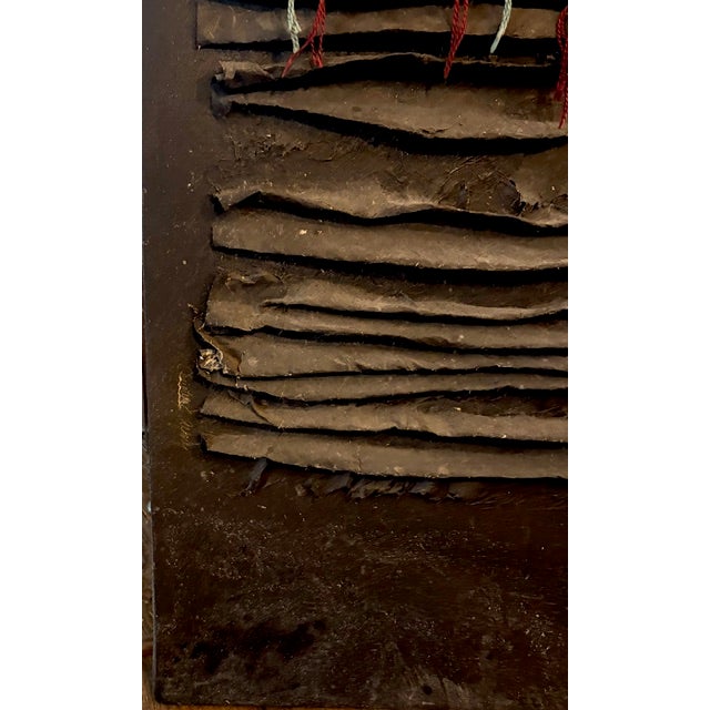 Lagre Mid Century Greg Copeland, Christine Alfery 3 Dimensional Mixed Media Painting - Signed For Sale - Image 10 of 17