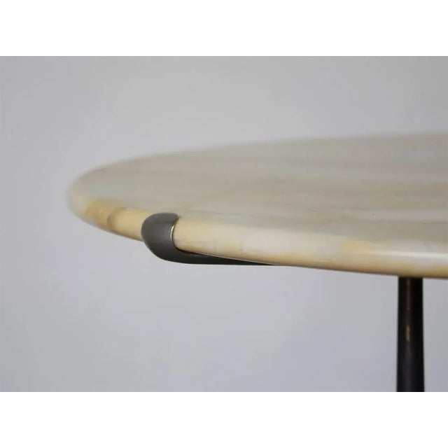 Model AE Side Table in Nickel and Marble by Cedric Hartman, 1970s For Sale - Image 4 of 7