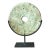 Vintage Boho Celadon Stone Bi Disc For Sale