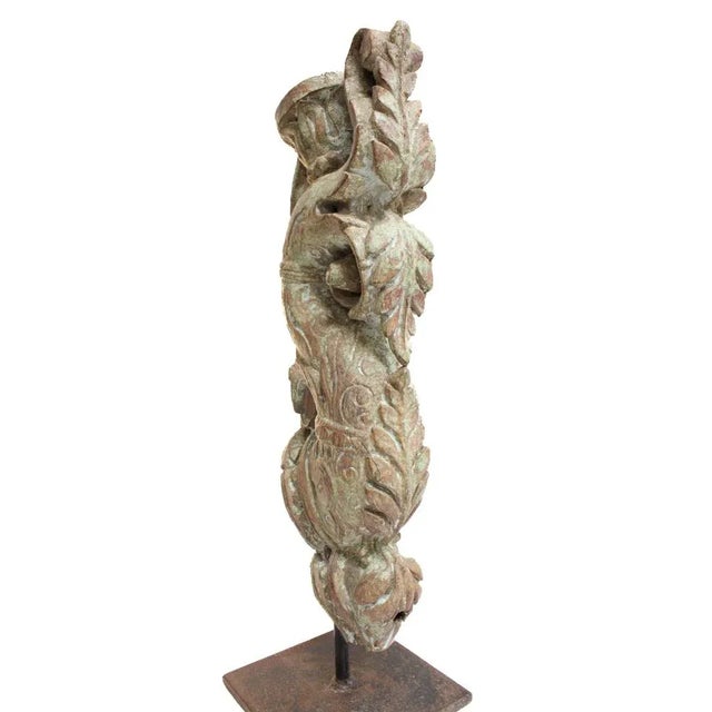 Trumpeting Elephant Fragment on Low Profile Iron Stand ( Pair) For Sale - Image 9 of 10