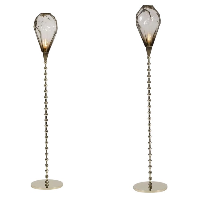 Adamas Floor Lamps by Emilie Lemardeley, Set of 2 For Sale