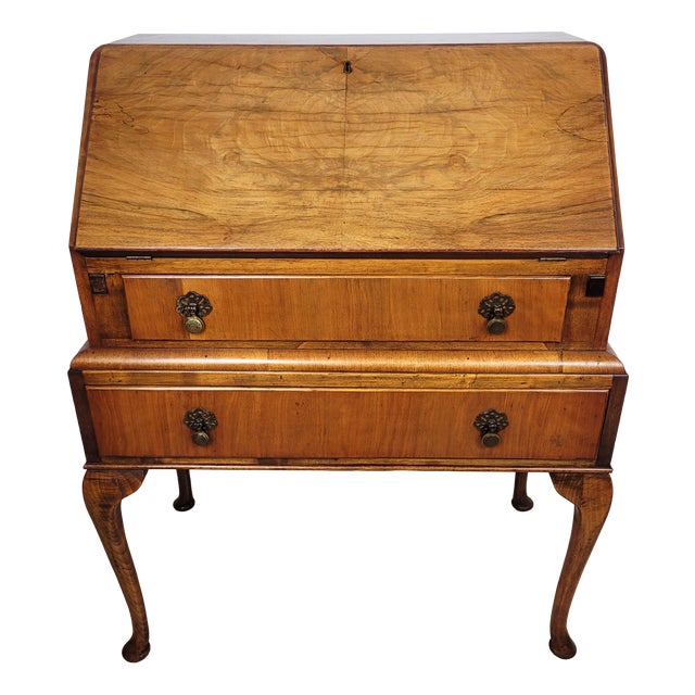 Vintage Walnut Writing Bureau from Denby & Spinks, 1940s For Sale