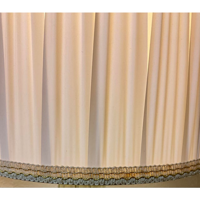 Mid 20th Century Stunning Pair of Murano Glass Lamps W/ Venetian Shades - a Pair For Sale - Image 14 of 15