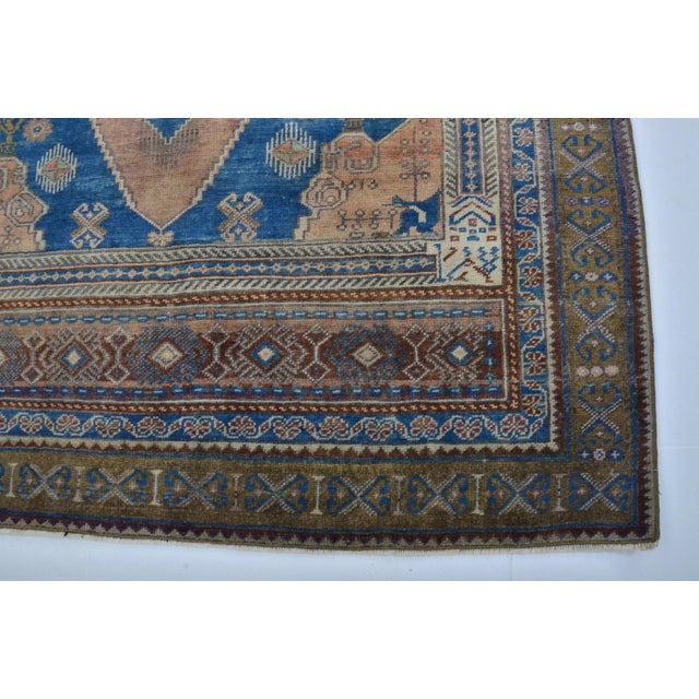 Hand Knotted Oushak Turkish Carpet For Sale - Image 9 of 11