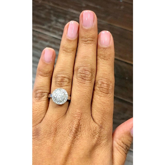 Early 21st Century 1.18 Carat Diamond 14 Karat White Gold Cocktail Ring, Size 6.75 For Sale - Image 5 of 5