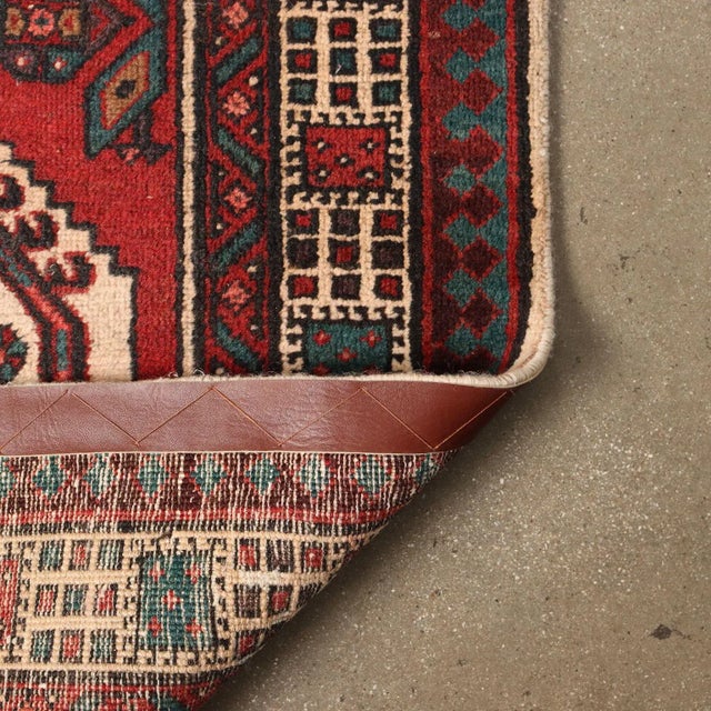 Red Heavy Knot Handmade Asian Rug in Cotton & Wool For Sale - Image 8 of 12