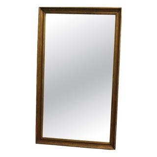 Tall French Rectangular Mirror with Aged Gilt Frame For Sale