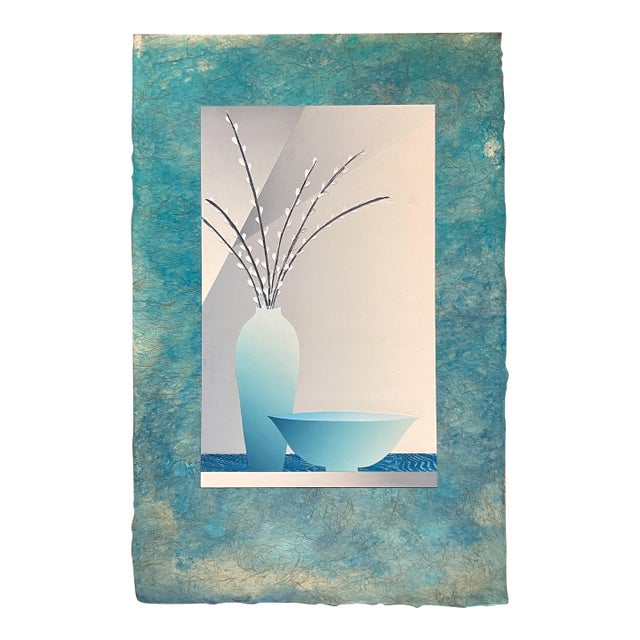 Daniel Joshua Goldstein Willows In Vase - Still Life Circa 1983 Collage For Sale