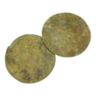 Early 20th Century 2 Asante Gold Dust Scale Pans Côte d'Ivoire For Sale