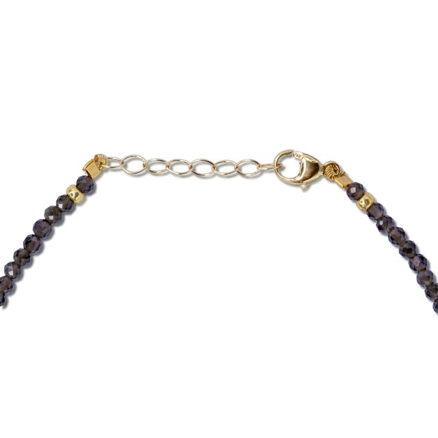 Modern Obsidian 14k Gold Bracelet For Sale - Image 3 of 5